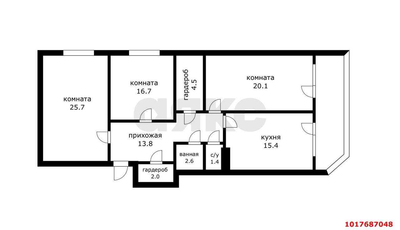 Фото №22: 3-комнатная квартира 107&nbsp;м², 8/16&nbsp;эт. - Краснодар, Центральный внутригородской округ, Дубинка, мкр. ЖК Димитрова, ул. Димитрова, 3/2