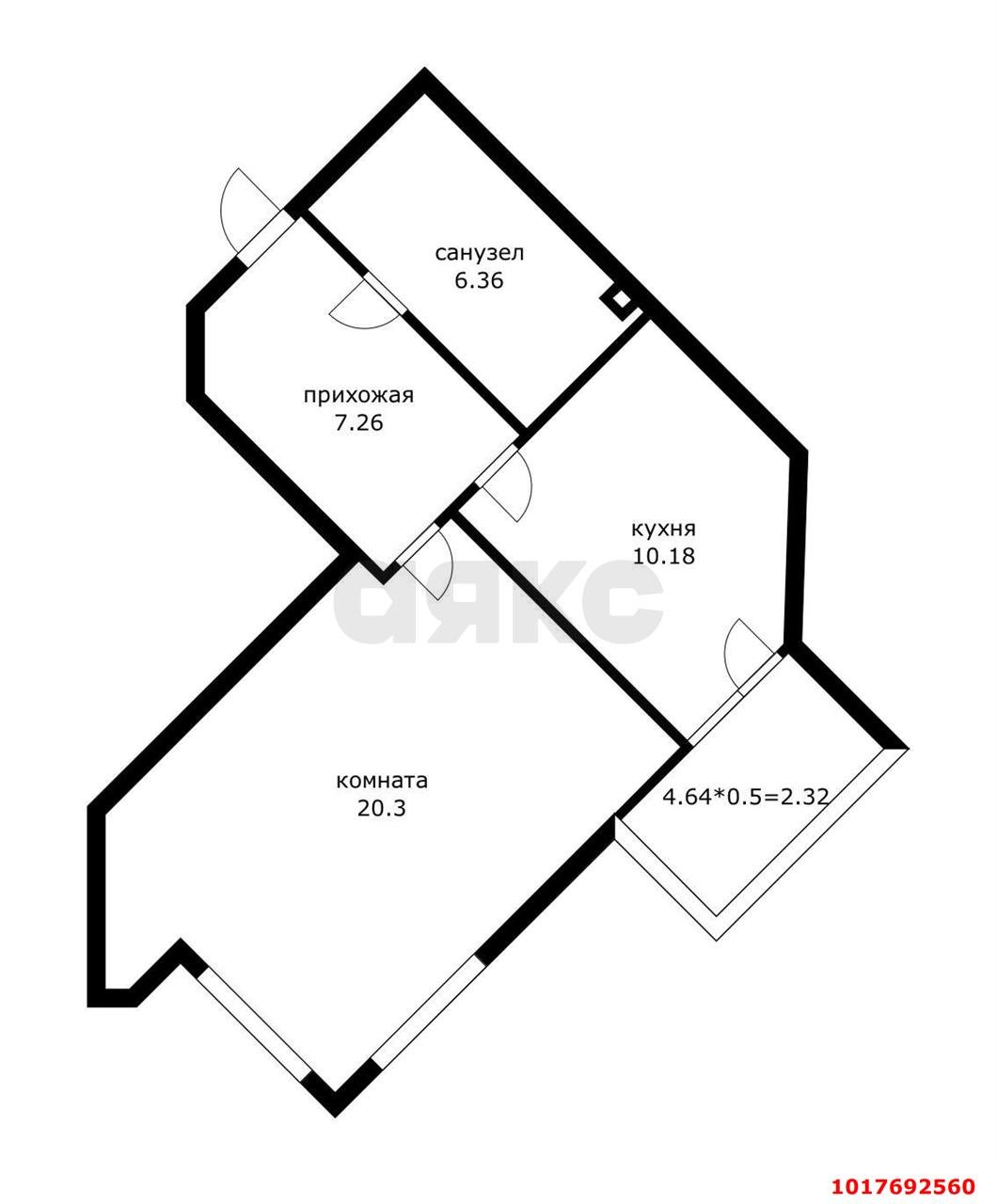 Фото №9: 1-комнатная квартира 48&nbsp;м², 7/12&nbsp;эт. - Краснодар, Прикубанский внутригородской округ, мкр. 2-я Площадка, ул. Ветеранов, 85к5