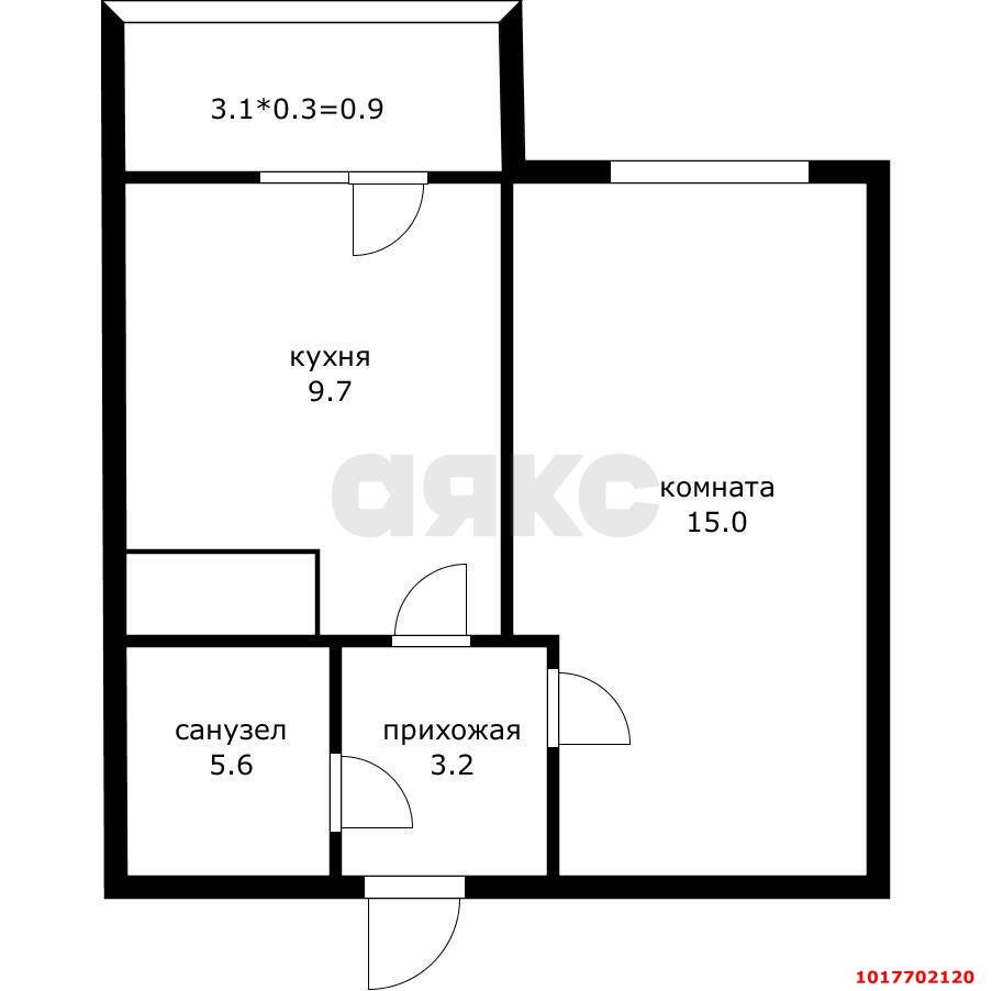 Фото №13: 1-комнатная квартира 35&nbsp;м², 5/24&nbsp;эт. - Краснодар, Прикубанский внутригородской округ, мкр. жилой комплекс Свобода, ул. Домбайская, 55к3