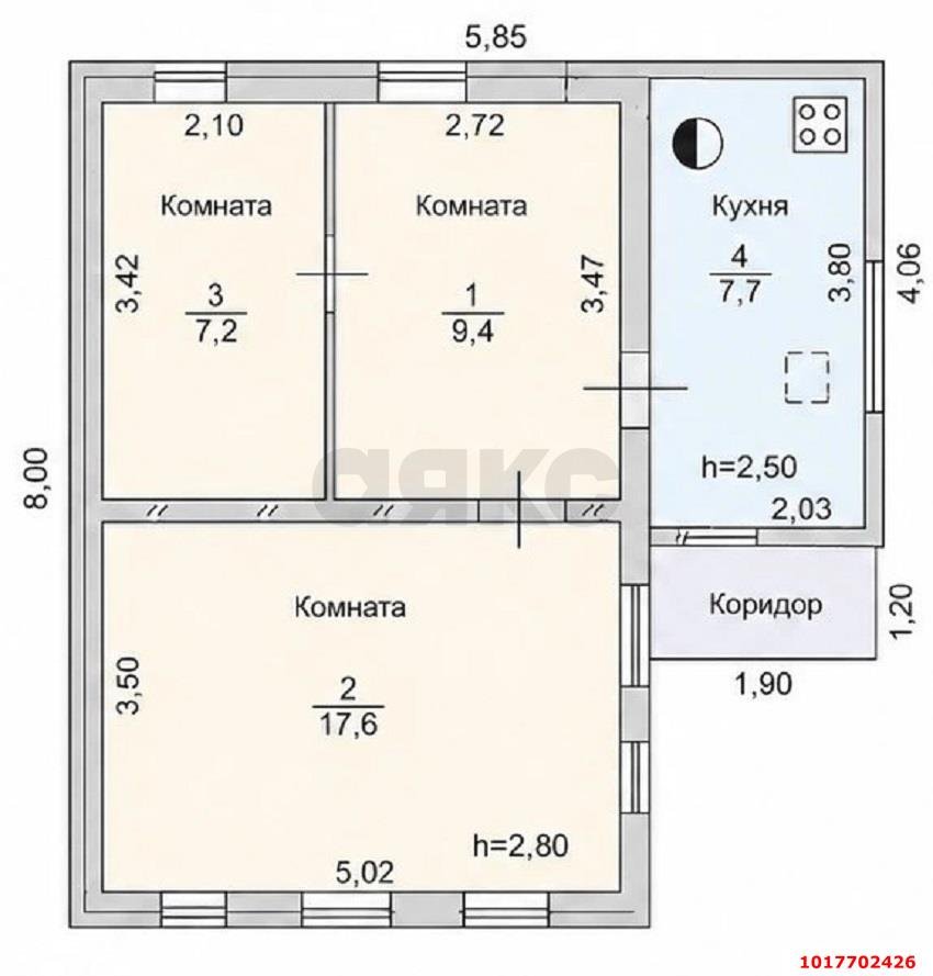 Фото №4: Дом 73&nbsp;м² + 3.4&nbsp;сот., 1&nbsp;эт. - Краснодар, Карасунский внутригородской округ, мкр. Камвольно-суконный Комбинат, пр-д 2-й Сормовский, 80