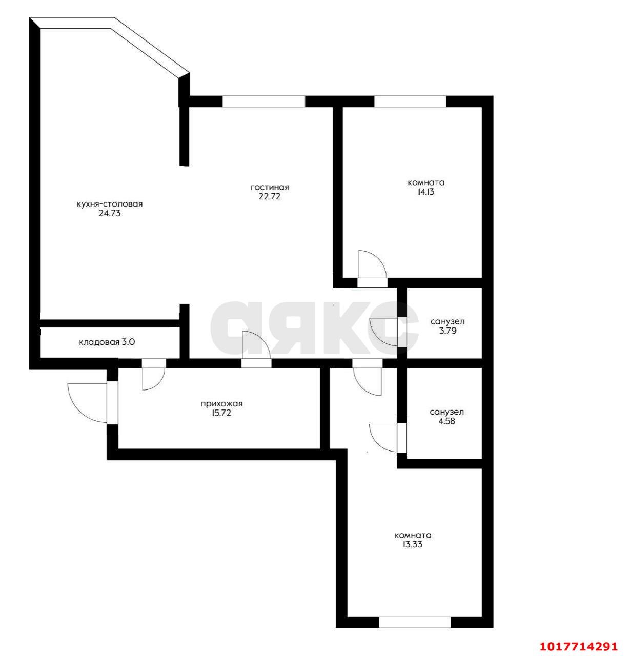 Фото №24: 3-комнатная квартира 110&nbsp;м², 17/22&nbsp;эт. - Краснодар, Прикубанский внутригородской округ, Круглик, мкр. Школьный, ул. Филатова, 19/2