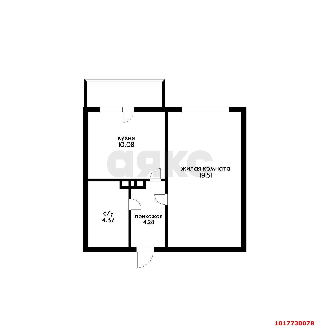 Фото №8: 1-комнатная квартира 42&nbsp;м², 1/14&nbsp;эт. - Краснодар, Прикубанский внутригородской округ, Круглик, мкр. Школьный, ул. Школьная, 5