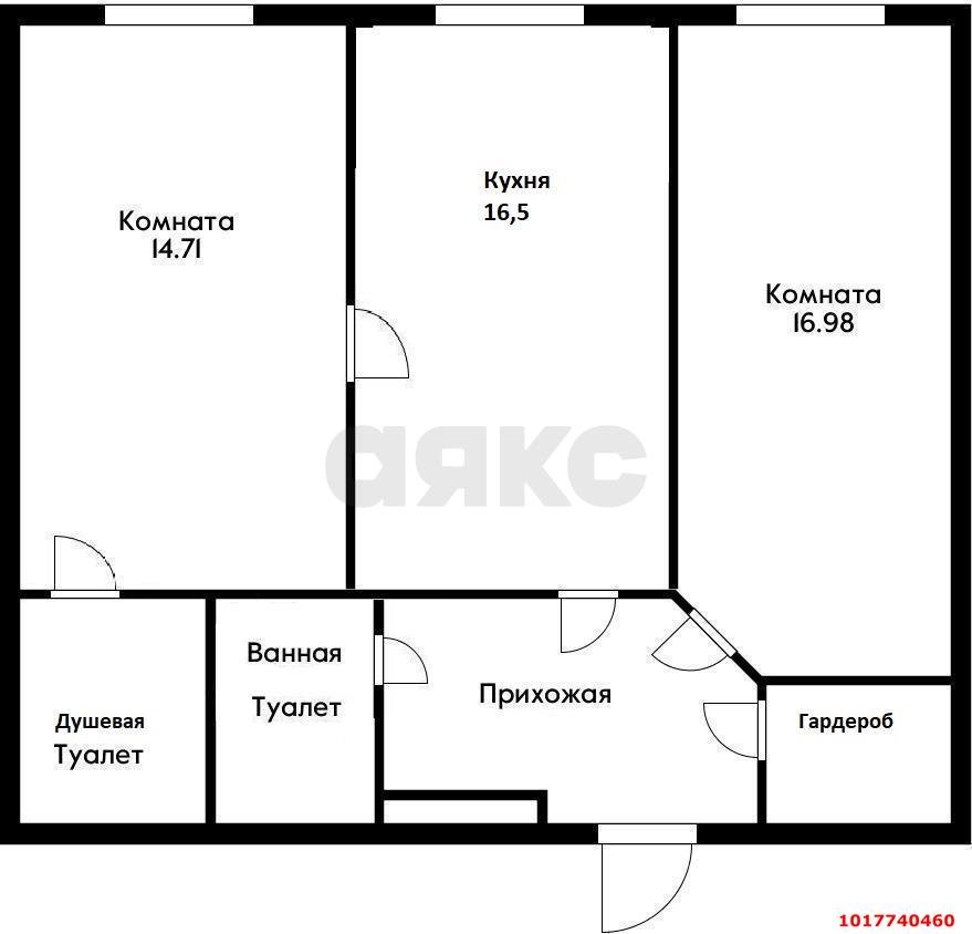 Фото №5: 2-комнатная квартира 65&nbsp;м², 17/23&nbsp;эт. - Краснодар, Прикубанский внутригородской округ, ЖК Кубанский, мкр. Завод Измерительных Приборов, ул. Зиповская, 38