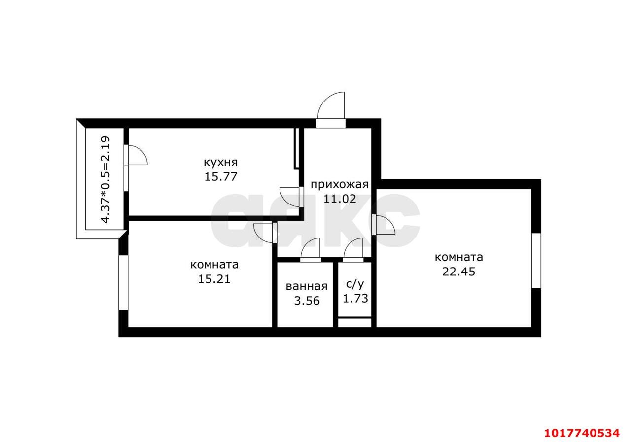 Фото №9: 2-комнатная квартира 73&nbsp;м², 22/23&nbsp;эт. - Краснодар, Прикубанский внутригородской округ, мкр. Достояние, ул. Григория Булгакова, 6