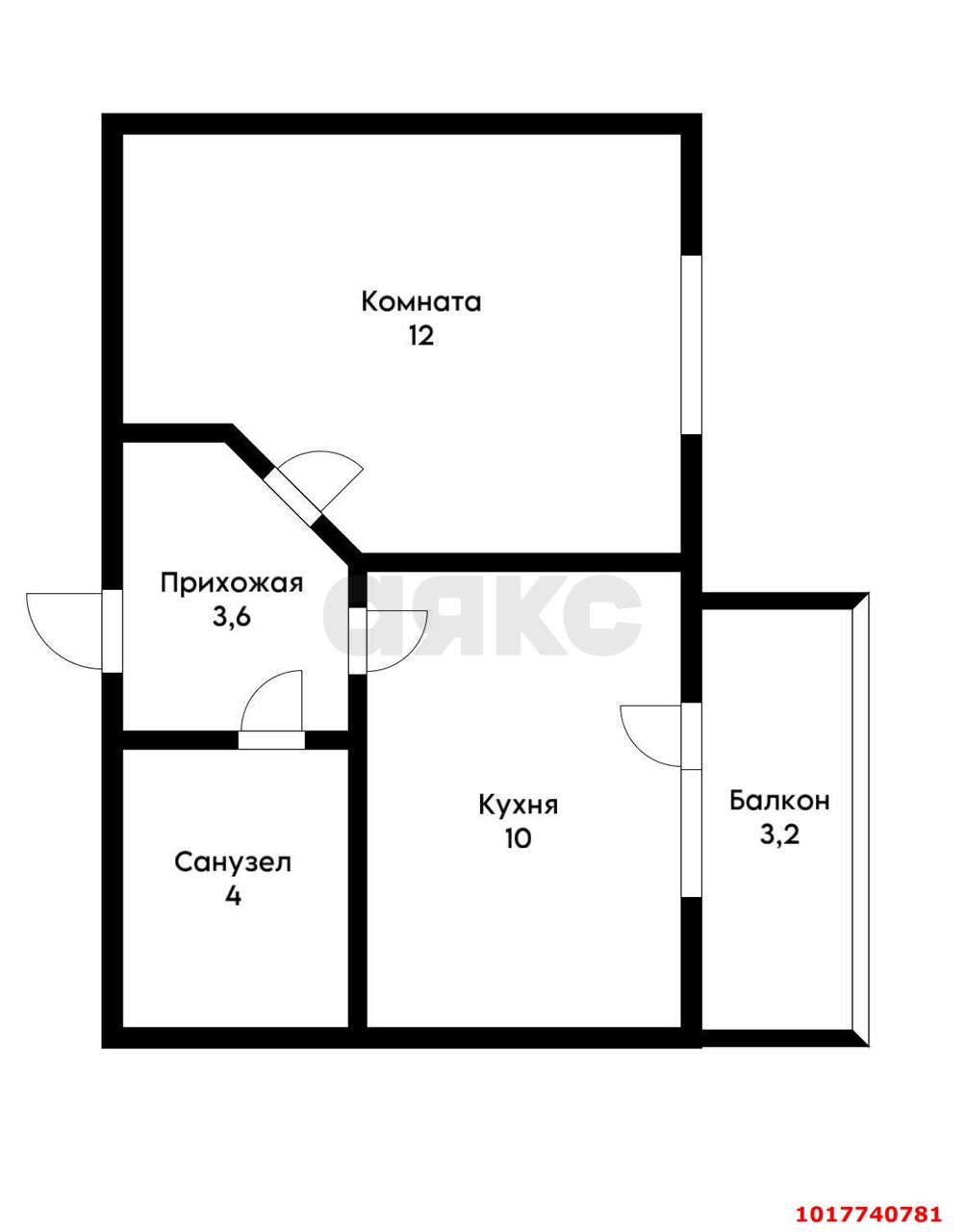Фото №7: 1-комнатная квартира 33&nbsp;м², 2/3&nbsp;эт. - Новая Адыгея, мкр. жилой комплекс Золотая линия, ул. Бжегокайская, 29/1Б