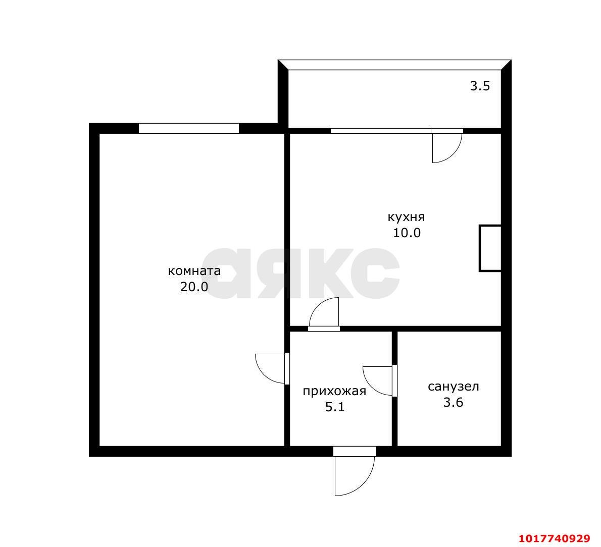 Фото №10: 1-комнатная квартира 42&nbsp;м², 1/4&nbsp;эт. - Адыгейск, ул. Советская, 10/2