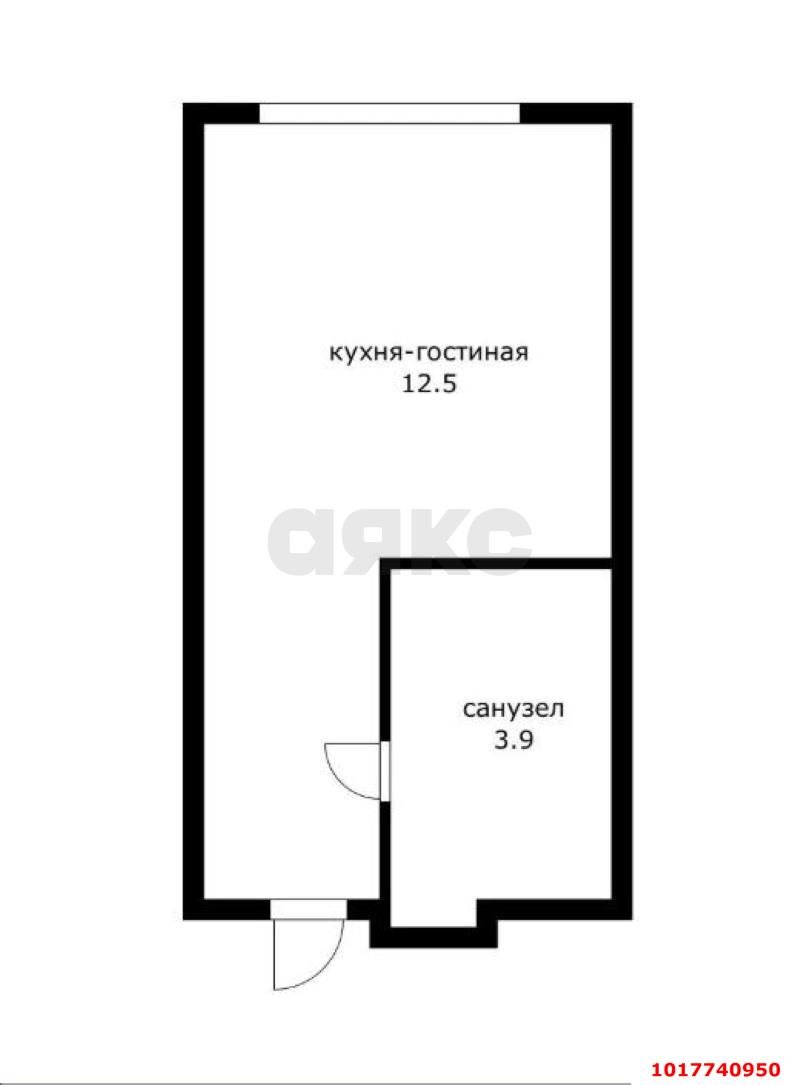 Фото №15: Студия 16&nbsp;м², 4/5&nbsp;эт. - Краснодар, Карасунский внутригородской округ, мкр. Гидростроителей, ул. имени Дмитрия Благоева, 8