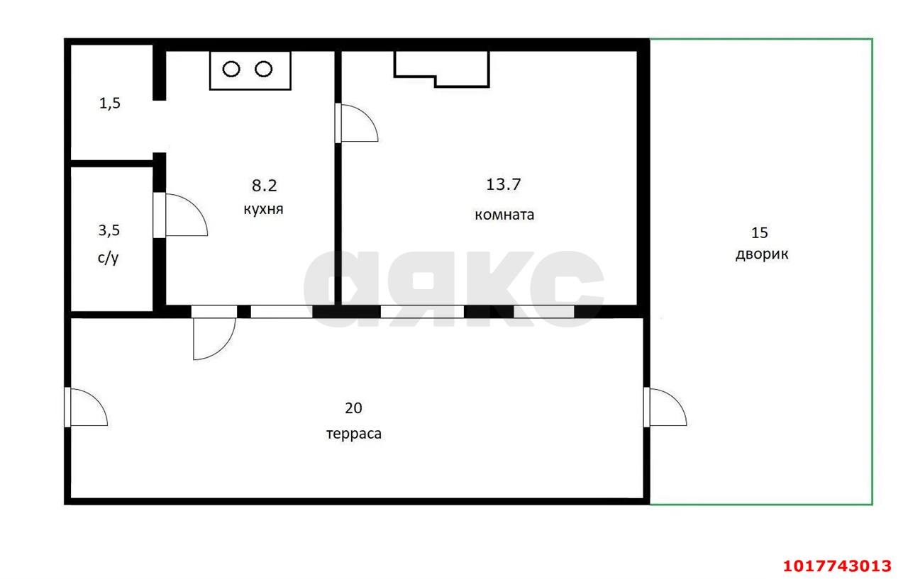 Фото №15: 1-комнатная квартира 46&nbsp;м², 1/1&nbsp;эт. - Краснодар, Центральный внутригородской округ, мкр. Дубинка, ул. КИМ, 12