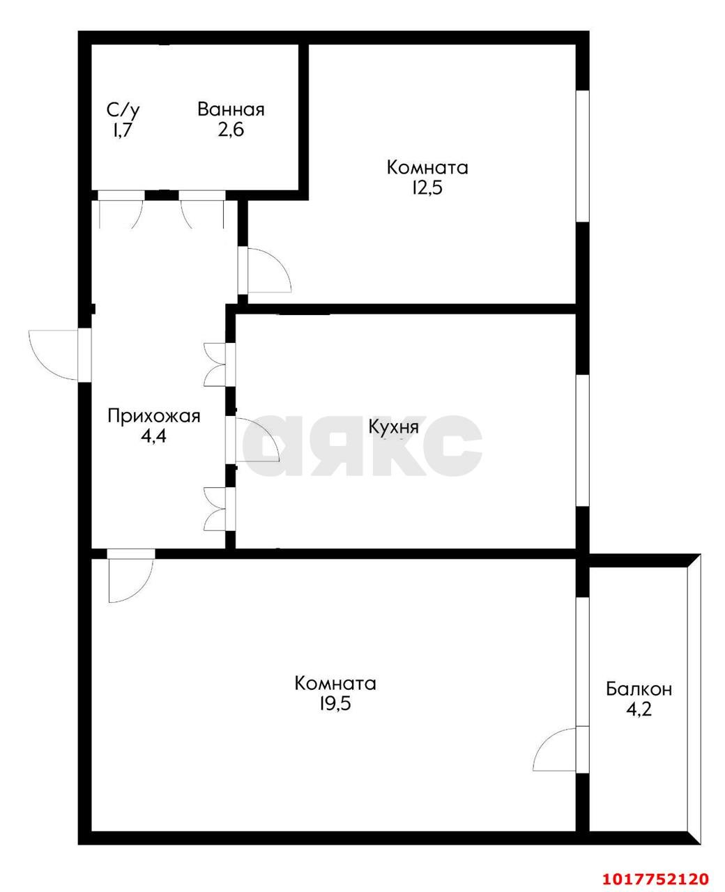 Фото №10: 2-комнатная квартира 56&nbsp;м², 1/10&nbsp;эт. - Краснодар, Западный внутригородской округ, мкр. Юбилейный, ул. Думенко, 8