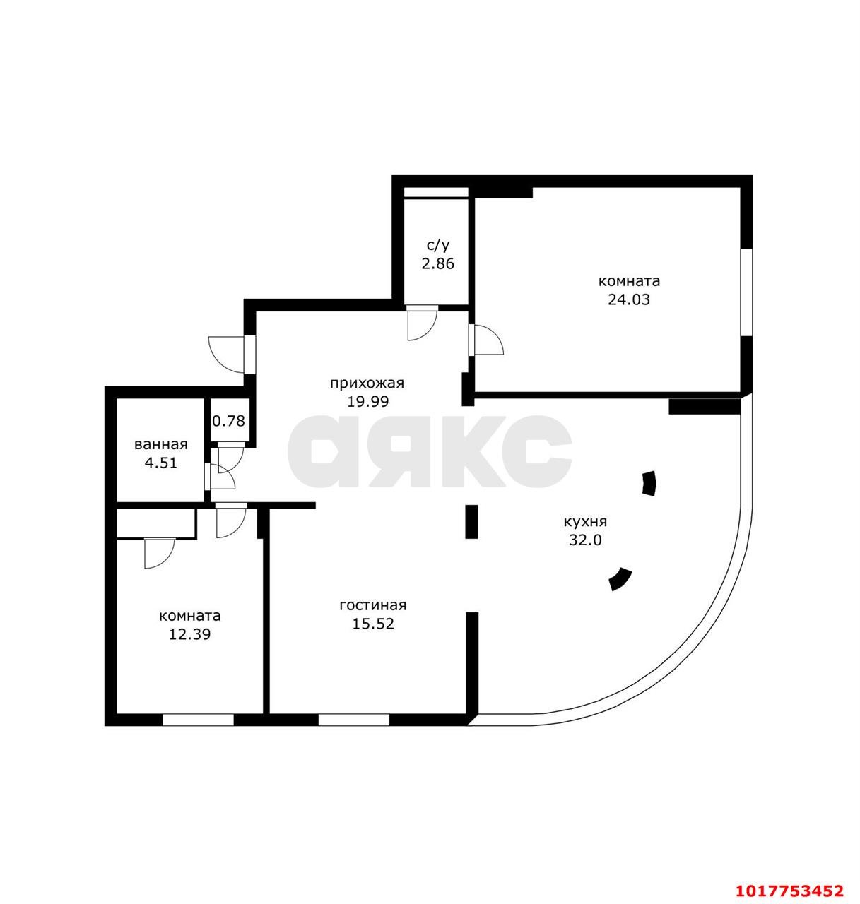 Фото №4: 3-комнатная квартира 112&nbsp;м², 11/16&nbsp;эт. - Краснодар, Прикубанский внутригородской округ, Отделение № 1 совхоза Солнечный, мкр. Фестивальный, ул. Атарбекова, 5