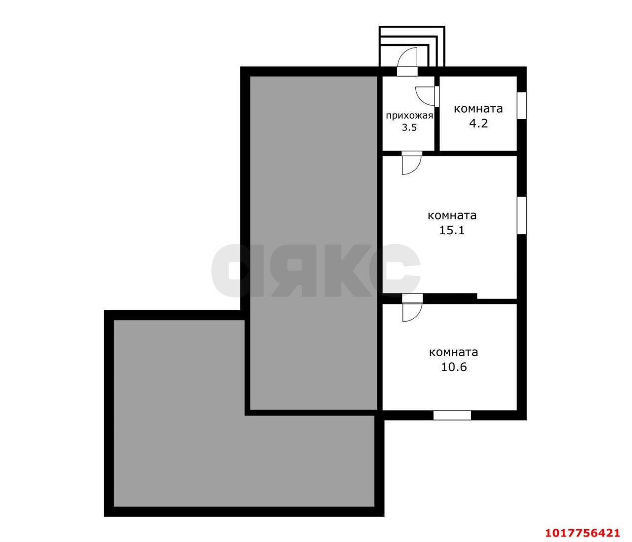 Фото №14: Часть дома 91&nbsp;м² + 2.7&nbsp;сот., 1&nbsp;эт. - Краснодар, Карасунский внутригородской округ, мкр. Хлопчато-бумажный Комбинат, ул. Енисейская, 3