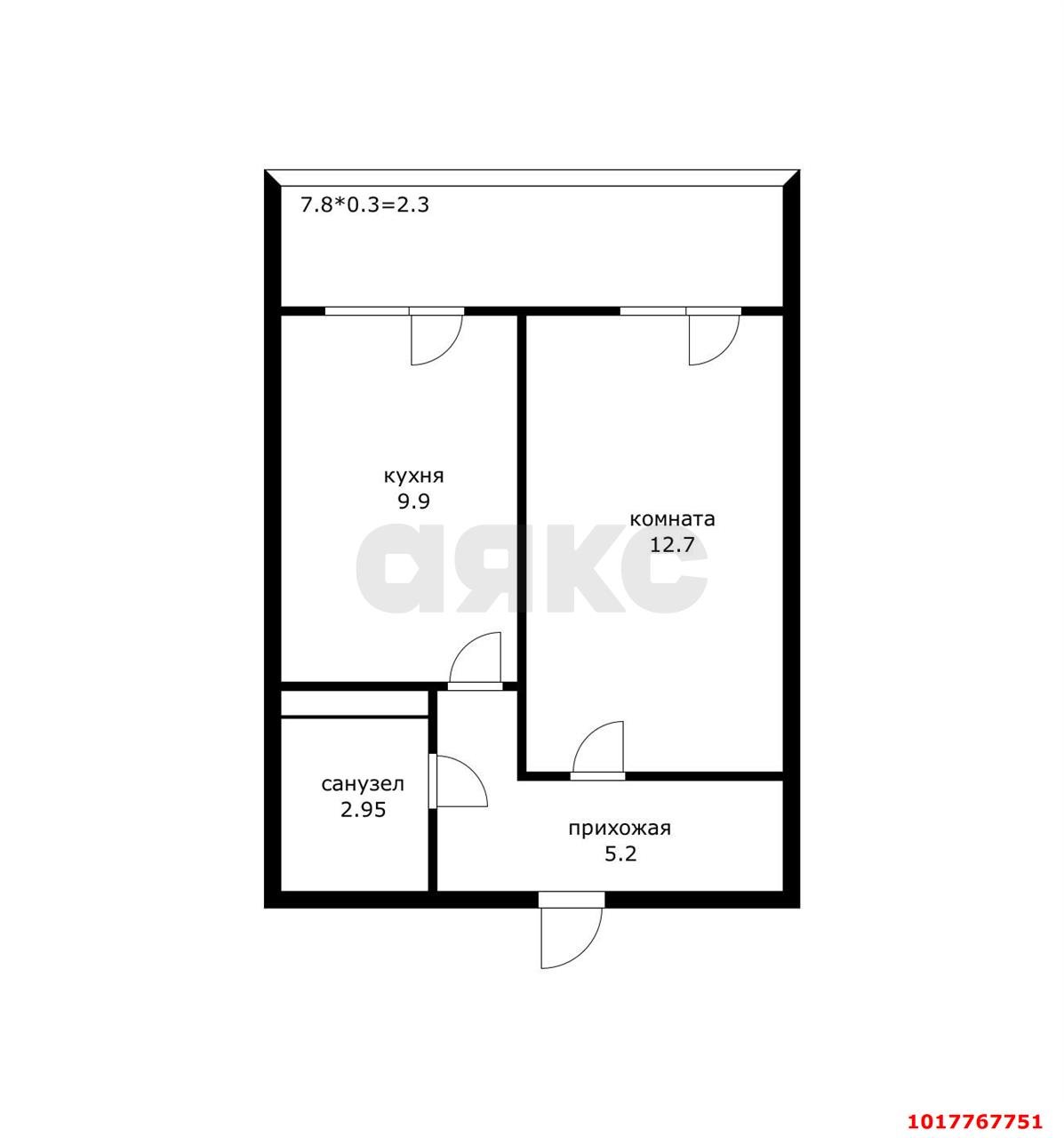 Фото №6: 1-комнатная квартира 33&nbsp;м², 18/19&nbsp;эт. - Краснодар, Прикубанский внутригородской округ, Музыкальный, мкр. ЖК Оникс, ул. Российская, 267к1