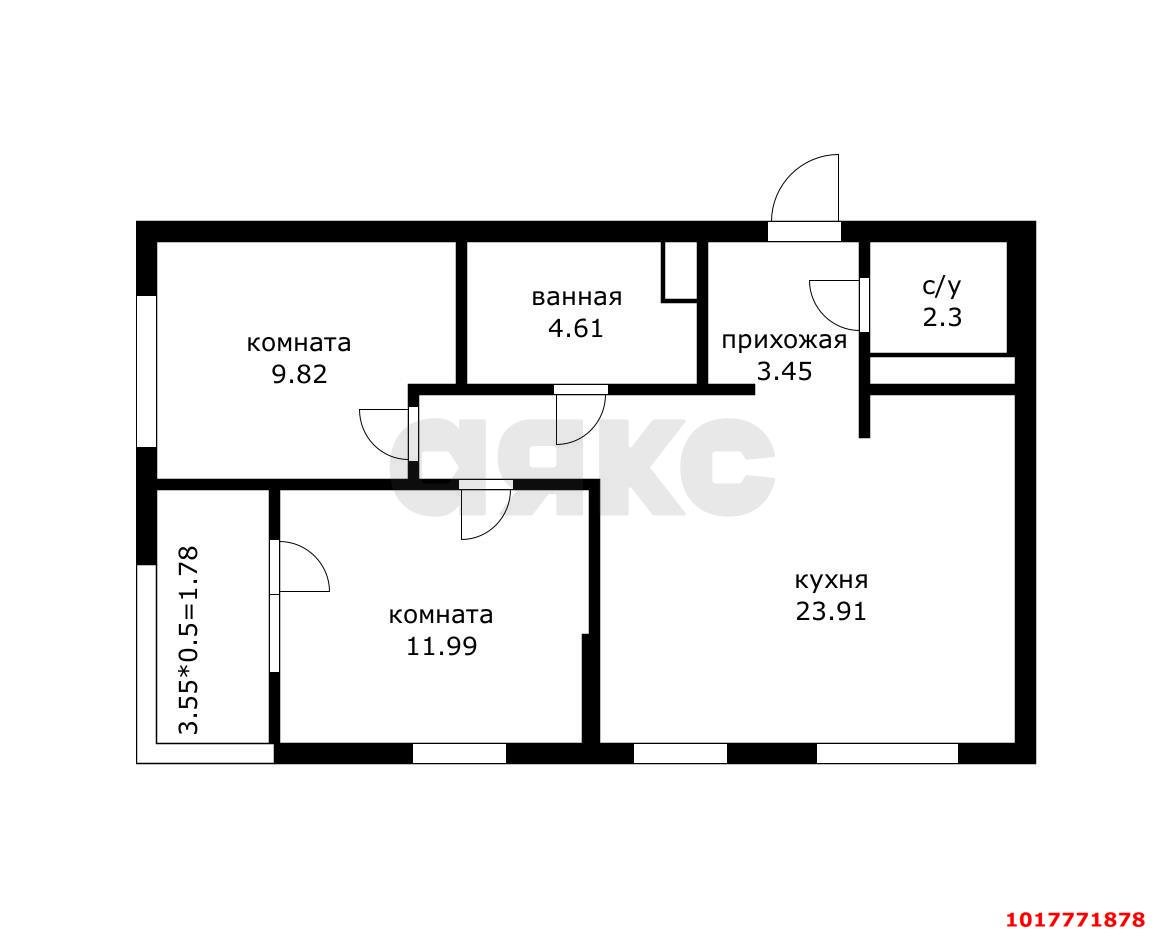 Фото №20: 2-комнатная квартира 57&nbsp;м², 5/18&nbsp;эт. - Краснодар, Карасунский внутригородской округ, Хлопчато-бумажный Комбинат, мкр. жилой квартал Патрики, ул. Старокубанская, 122/7