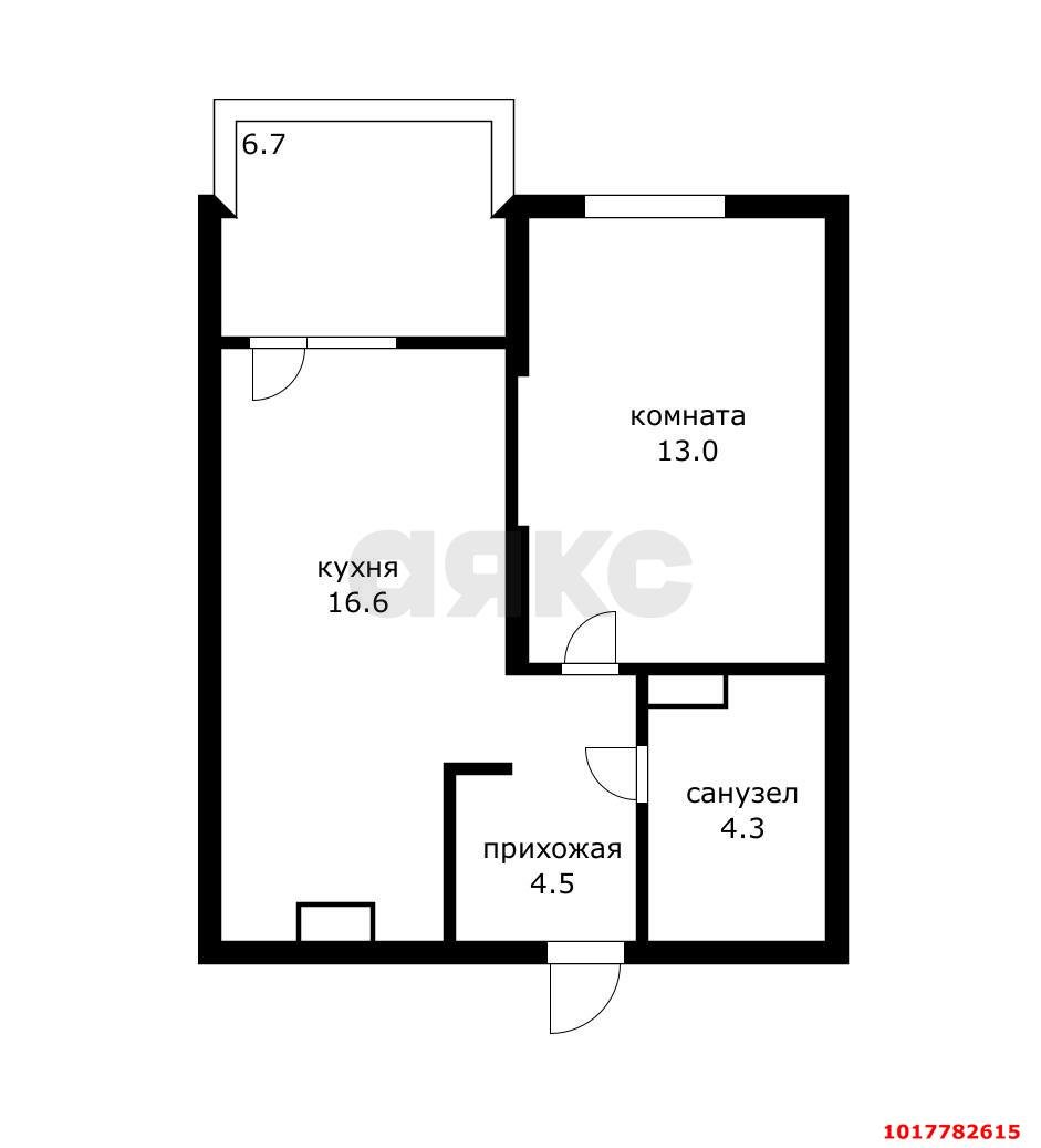 Фото №10: 1-комнатная квартира 45&nbsp;м², 8/24&nbsp;эт. - Краснодар, Прикубанский внутригородской округ, квартал Доброта, мкр. Любимово, 16