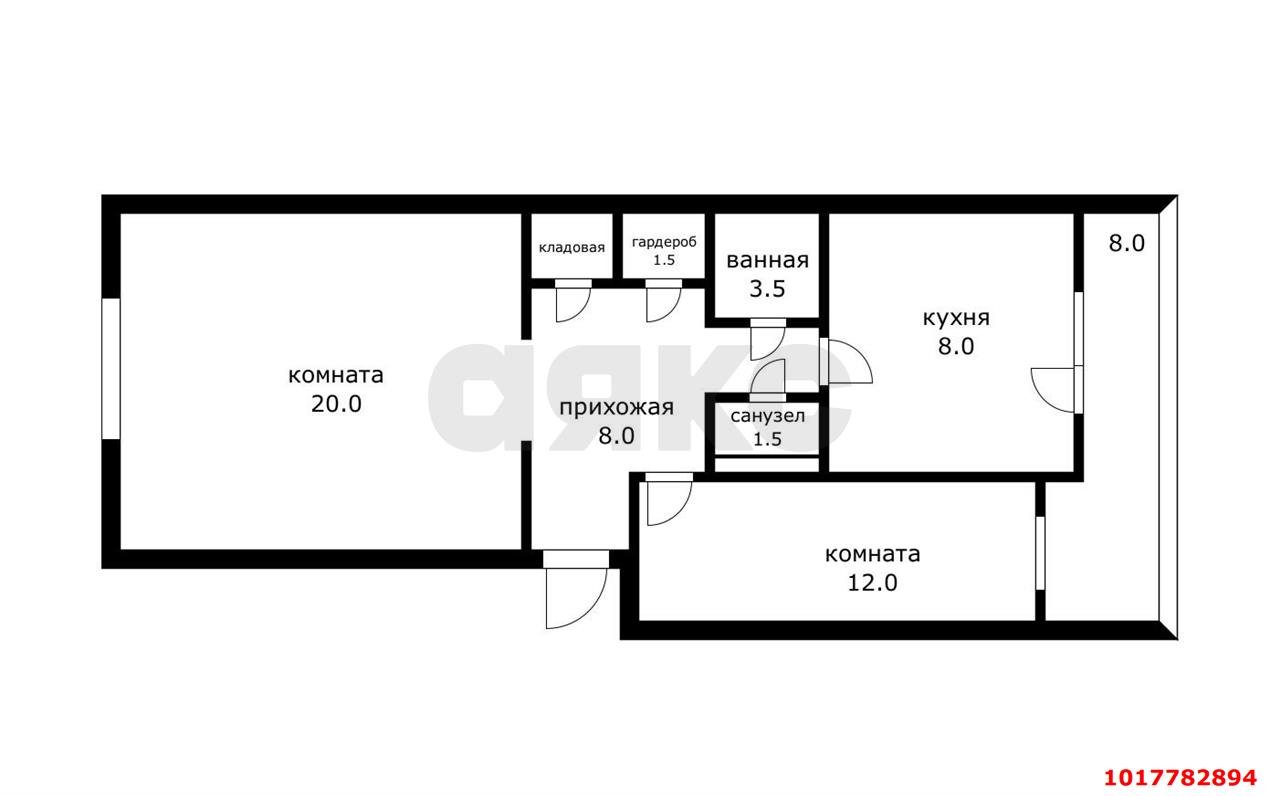 Фото №20: 2-комнатная квартира 57&nbsp;м², 5/5&nbsp;эт. - Энем, ул. Седина, 38/1