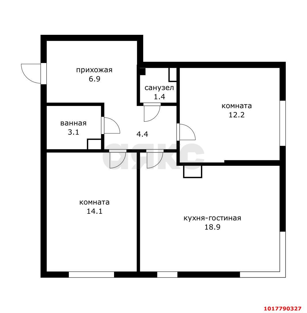 Фото №24: 2-комнатная квартира 61&nbsp;м², 3/16&nbsp;эт. - Краснодар, Прикубанский внутригородской округ, мкр. ЖК Самолёт-6, ул. Ивана Беличенко, 92