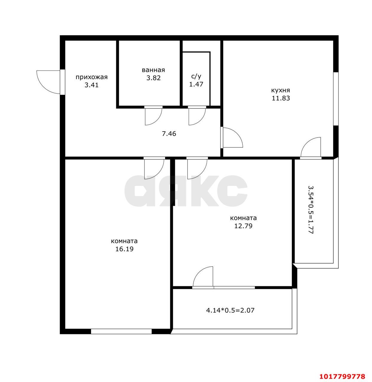 Фото №5: 2-комнатная квартира 57&nbsp;м², 11/25&nbsp;эт. - Краснодар, Прикубанский внутригородской округ, городской квартал Левада, мкр. Плодородный-2, ул. Константиновская, 5