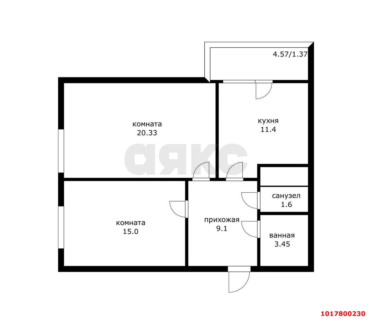 Фото №6: 2-комнатная квартира 61&nbsp;м², 23/24&nbsp;эт. - Краснодар, Карасунский внутригородской округ, Гидростроителей, мкр. жилой комплекс 7 Вершин, пр-кт имени писателя Знаменского, 9к4