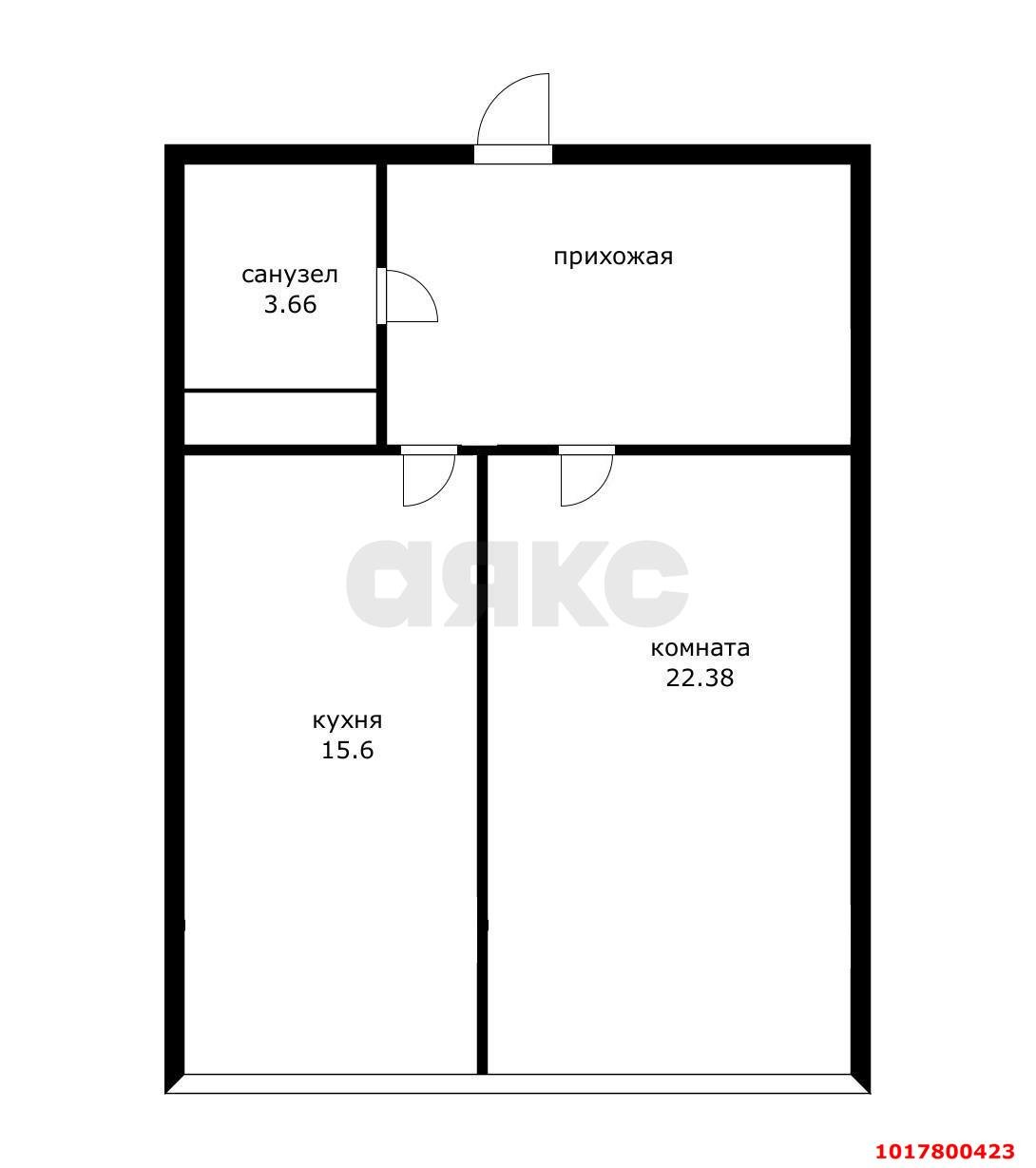 Фото №11: 1-комнатная квартира 50&nbsp;м², 14/25&nbsp;эт. - Краснодар, Прикубанский внутригородской округ, Фестивальный, Отделение № 1 совхоза Солнечный, мкр. ЖК Седьмой Континент, ул. Совхозная, 1к4