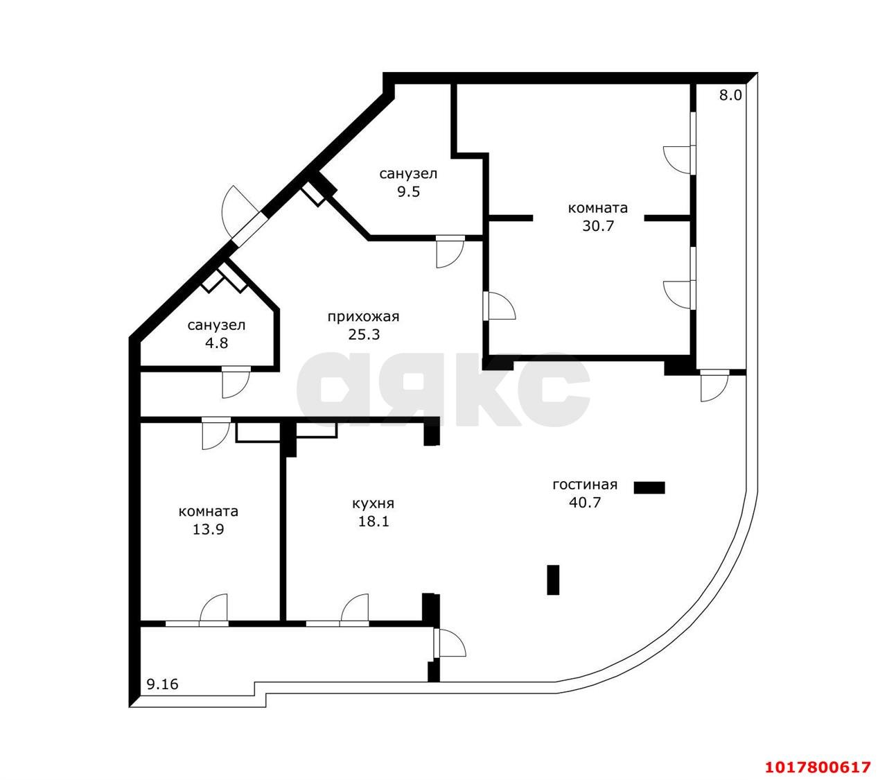Фото №2: 3-комнатная квартира 160&nbsp;м², 15/16&nbsp;эт. - Краснодар, Западный внутригородской округ, мкр. Кожзавод, ул. Володи Головатого, 109
