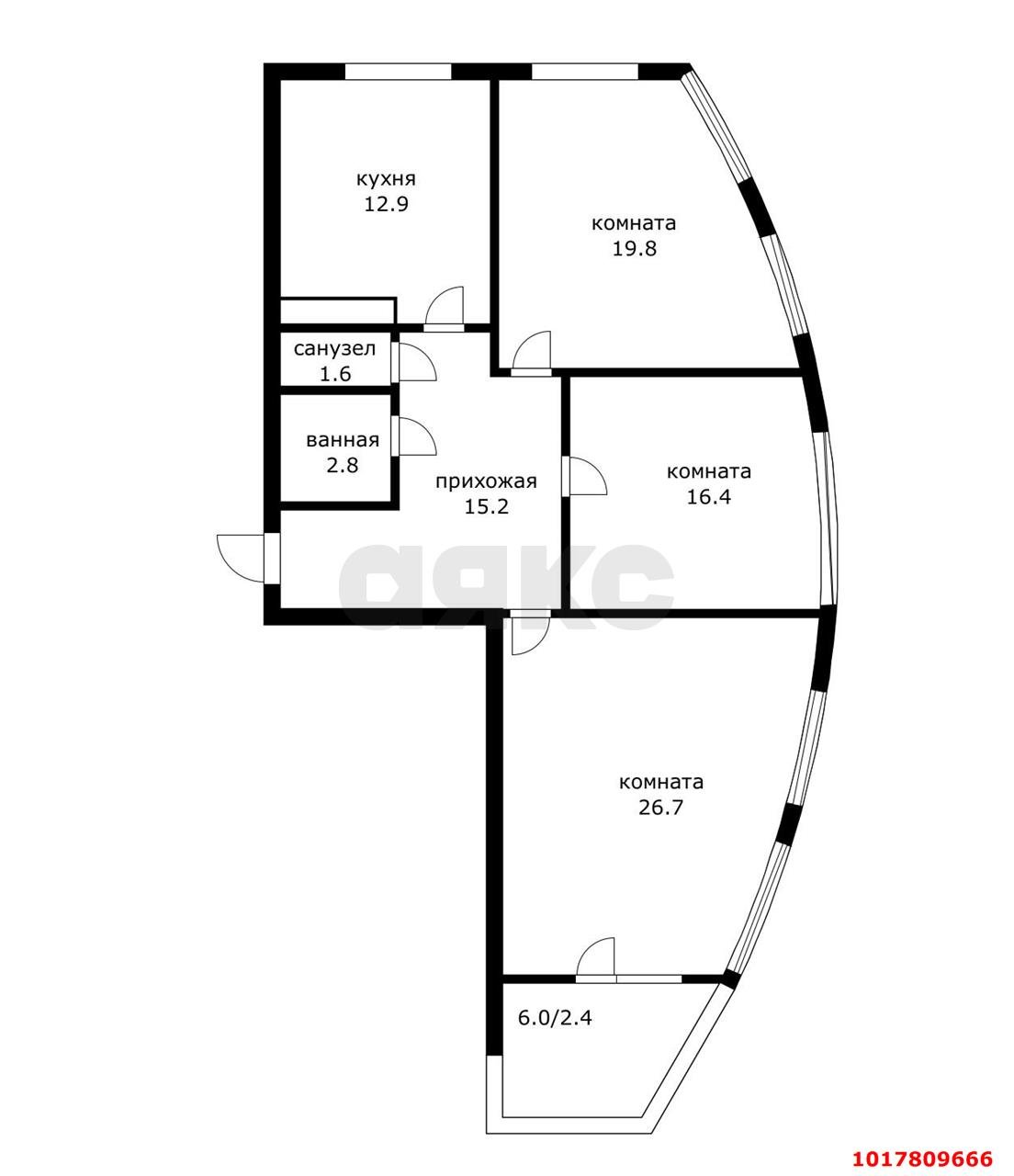 Фото №17: 3-комнатная квартира 100&nbsp;м², 14/24&nbsp;эт. - Краснодар, Карасунский внутригородской округ, мкр. жилой комплекс Фреш, ул. имени Валерия Гассия, 4/7к3