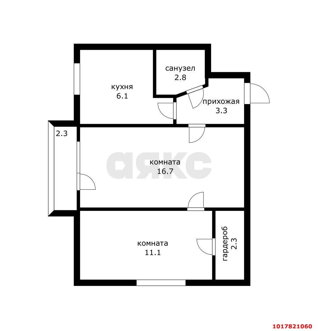 Фото №9: 2-комнатная квартира 44&nbsp;м², 5/5&nbsp;эт. - Краснодар, Центральный внутригородской округ, мкр. Черёмушки, ул. Ставропольская, 222