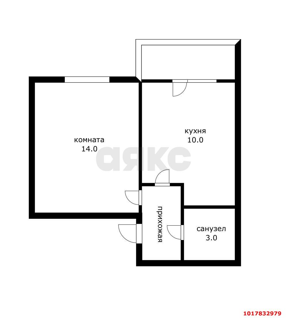 Фото №6: 1-комнатная квартира 37&nbsp;м², 3/3&nbsp;эт. - Новая Адыгея, мкр. жилой комплекс Золотая линия, ул. Бжегокайская, 29Б