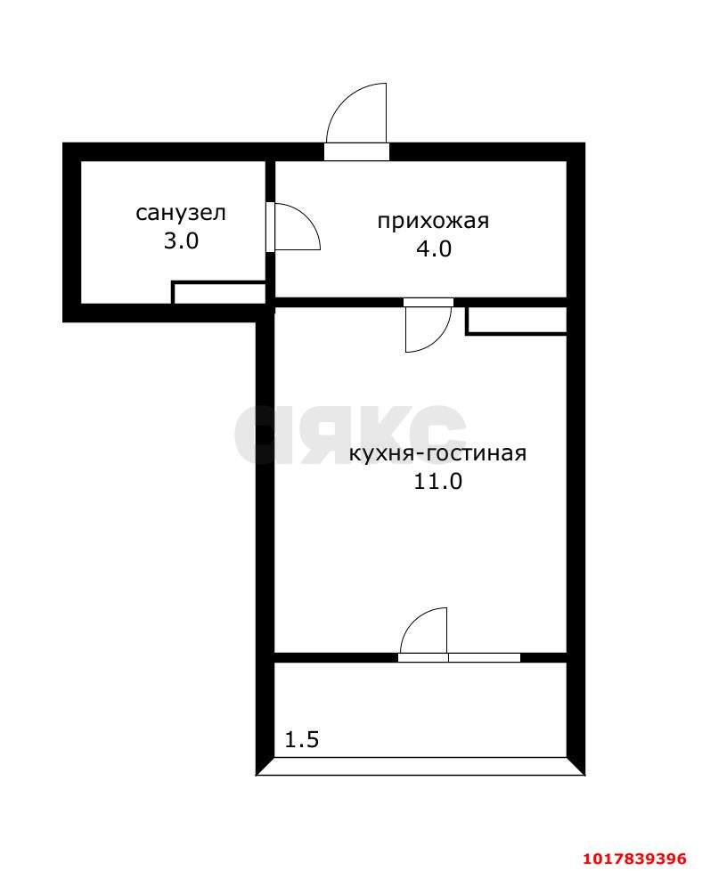 Фото №6: Студия 21&nbsp;м², 11/16&nbsp;эт. - Краснодар, Прикубанский внутригородской округ, мкр. жилой комплекс Самолёт, ул. Западный Обход, 39/2к7