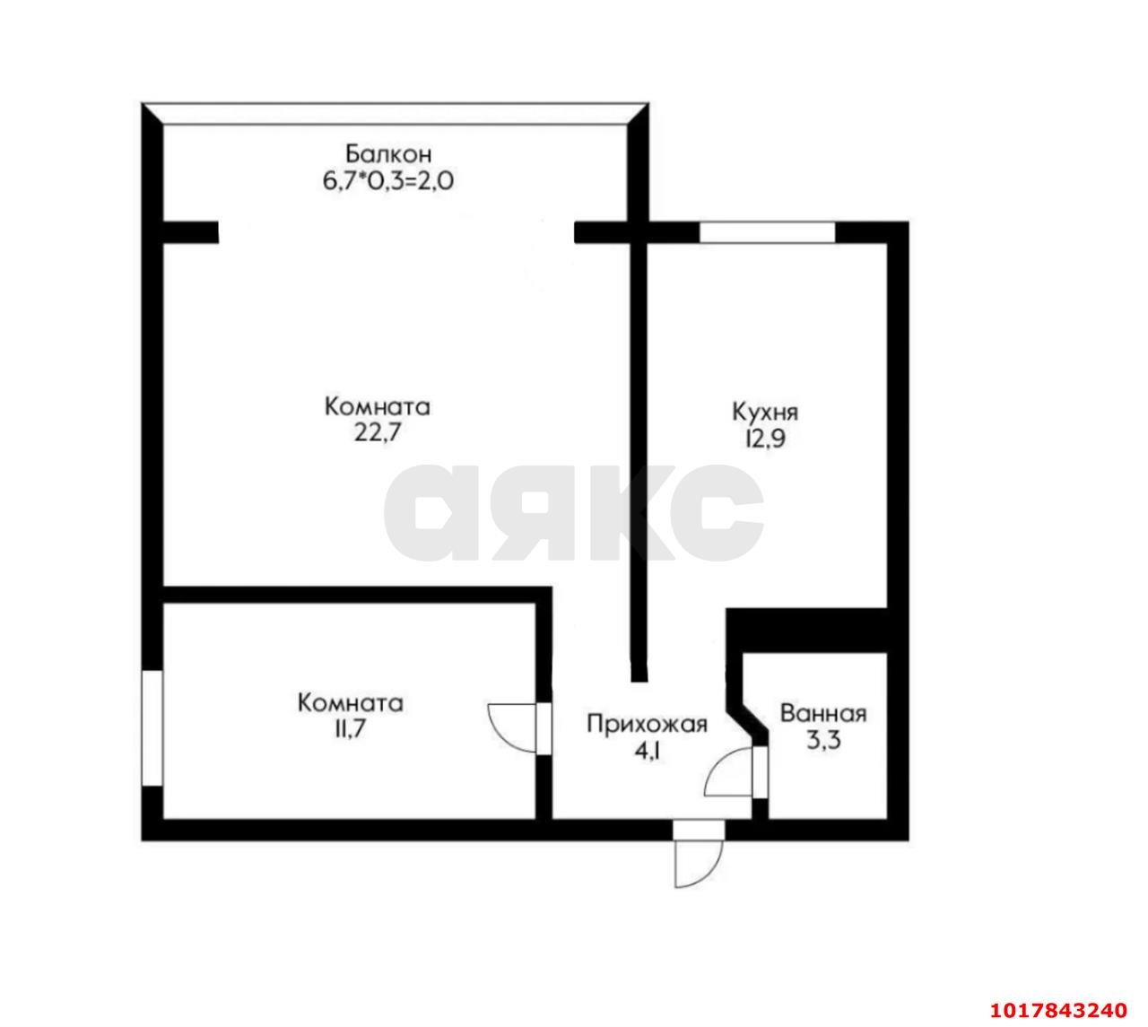 Фото №15: 2-комнатная квартира 62&nbsp;м², 2/17&nbsp;эт. - Краснодар, Прикубанский внутригородской округ, имени Петра Метальникова, мкр. жилой комплекс Победа-2, ул. Цезаря Куникова, 35