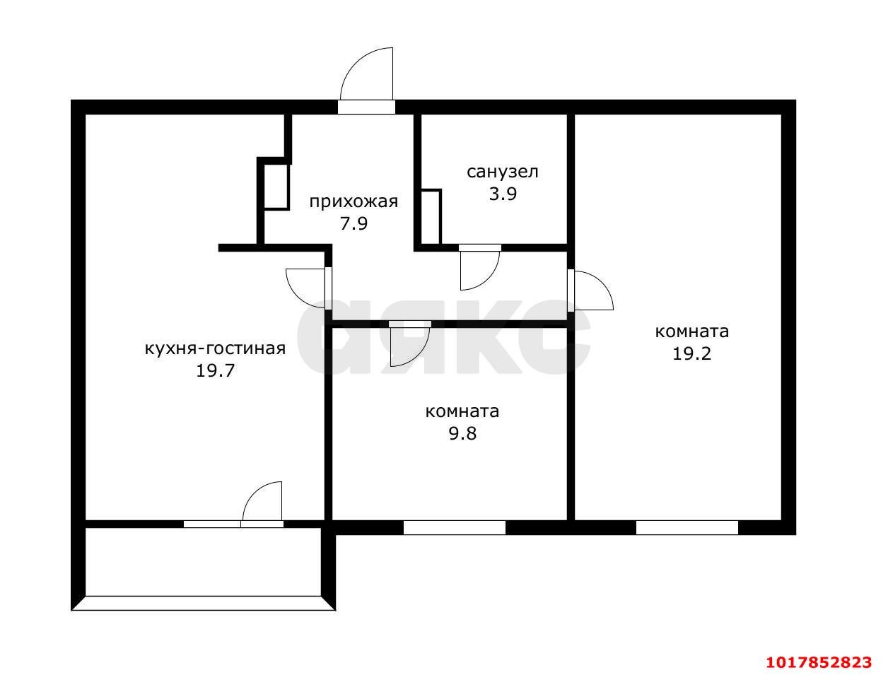 Фото №12: 2-комнатная квартира 60&nbsp;м², 5/25&nbsp;эт. - Краснодар, Карасунский внутригородской округ, Камвольно-суконный Комбинат, мкр. ЖК Урал, ул. Уральская, 87/7