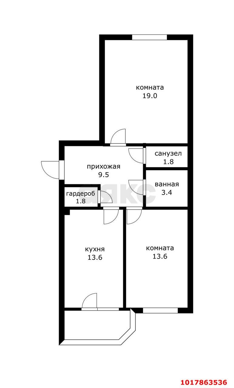 Фото №20: 2-комнатная квартира 70&nbsp;м², 2/18&nbsp;эт. - Краснодар, Прикубанский внутригородской округ, Панорама, мкр. ЖК Керченский, ул. им. Героя Сарабеева В.И., 3
