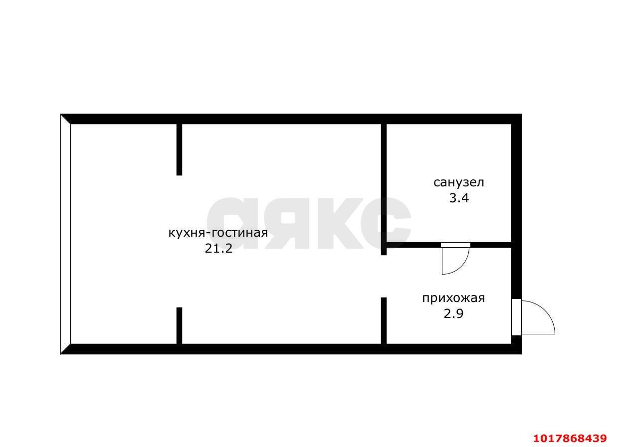 Фото №7: Студия 27&nbsp;м², 5/5&nbsp;эт. - Российский, Прикубанский внутригородской округ, мкр. ЖК Елисеевский, ул. Парижская, 5/2