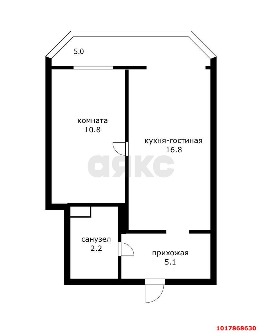 Фото №2: 1-комнатная квартира 47&nbsp;м², 16/17&nbsp;эт. - Краснодар, Прикубанский внутригородской округ, имени Петра Метальникова, мкр. ЖК Времена Года 3, ул. Цезаря Куникова, 24к3