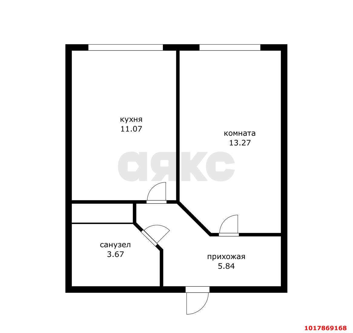 Фото №4: 1-комнатная квартира 34&nbsp;м², 5/10&nbsp;эт. - Яблоновский, мкр. жилой комплекс Портрет, ул. Луговая, 7А