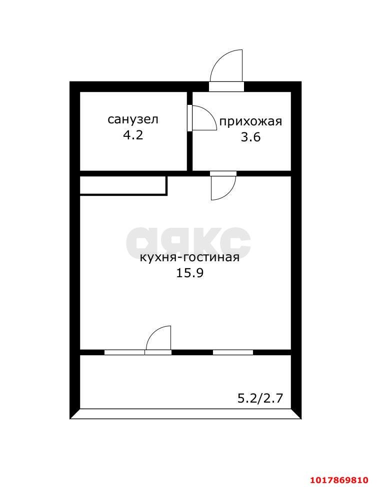 Фото №3: Студия 27&nbsp;м², 13/23&nbsp;эт. - Краснодар, Центральный внутригородской округ, Табачная Фабрика, мкр. ЖК Все Свои Вип, ул. Колхозная, 5/2к3