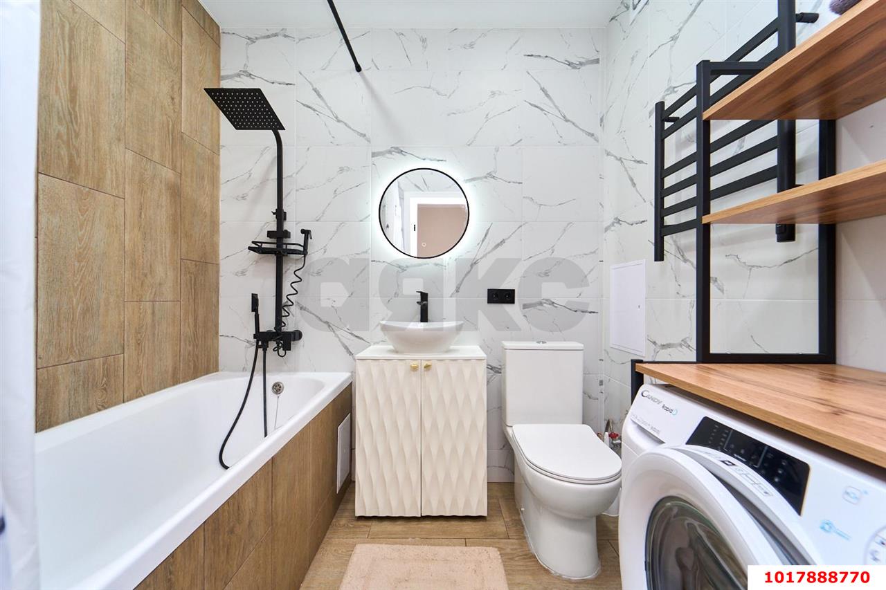 Фото №6: 1-комнатная квартира 40&nbsp;м², 13/19&nbsp;эт. - Краснодар, Прикубанский внутригородской округ, Микрохирургии глаза, мкр. жилой комплекс Сограт, ул. Красных Партизан, 4/15