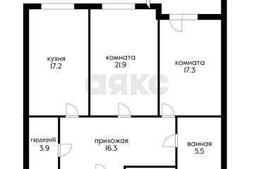 Фото №1: 2-комнатная квартира 82 м², 8/24 эт. - Краснодар, мкр. жилой комплекс Триумф, ул. имени П.М. Гаврилова, 27