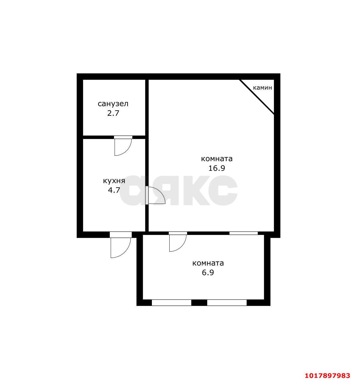 Фото №15: 1-комнатная квартира 31&nbsp;м², 1/2&nbsp;эт. - Краснодар, Западный внутригородской округ, мкр. Центральный, ул. Рашпилевская, 119