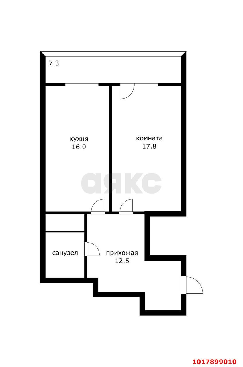 Фото №3: 1-комнатная квартира 56&nbsp;м², 7/26&nbsp;эт. - Краснодар, Карасунский внутригородской округ, Гидростроителей, мкр. жилой комплекс 7 Вершин, ул. имени Снесарева, 10/1