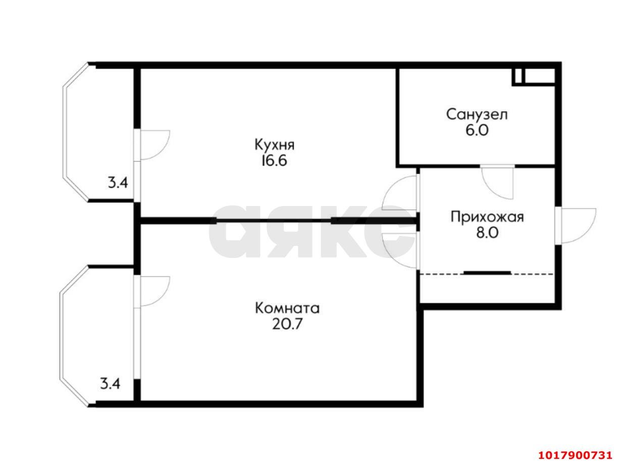 Фото №14: 1-комнатная квартира 60&nbsp;м², 21/24&nbsp;эт. - Краснодар, Центральный внутригородской округ, Покровка, ЖК Дом на Березанской, мкр. Центральный, ул. Березанская, 41