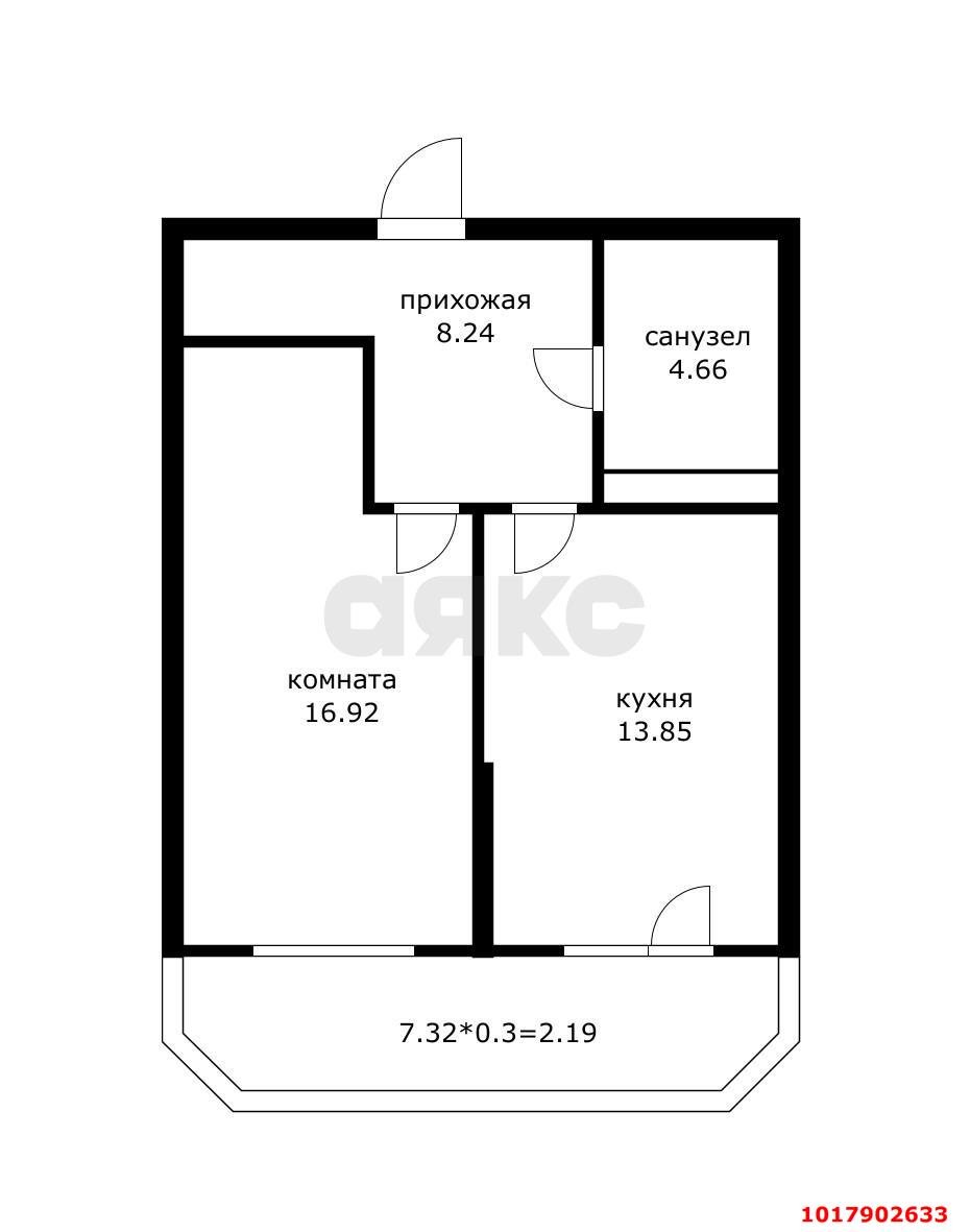 Фото №14: 1-комнатная квартира 50&nbsp;м², 12/19&nbsp;эт. - Краснодар, Прикубанский внутригородской округ, имени Петра Метальникова, мкр. ЖК Лучший, ул. Ростовское шоссе, 30/6к2