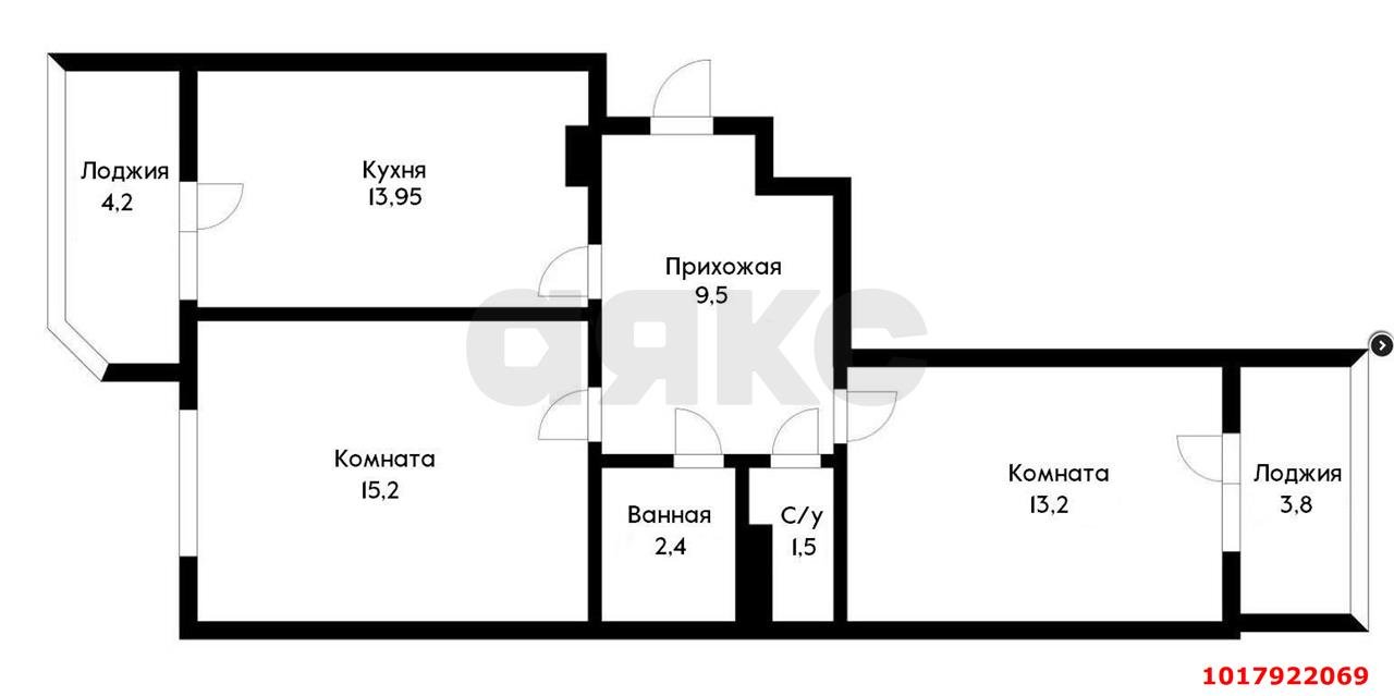 Фото №19: 2-комнатная квартира 62&nbsp;м², 3/18&nbsp;эт. - Краснодар, Прикубанский внутригородской округ, Панорама, мкр. ЖК Керченский, ул. им. Героя Сарабеева В.И., 5