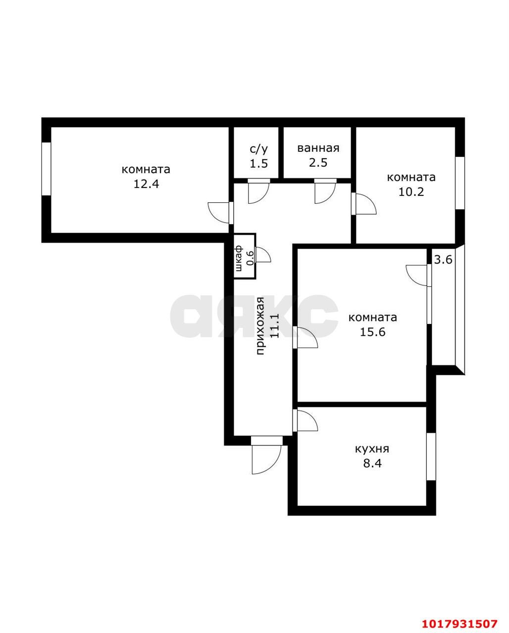 Фото №16: 3-комнатная квартира 62&nbsp;м², 2/9&nbsp;эт. - Краснодар, Карасунский внутригородской округ, мкр. Комсомольский, ул. Симферопольская, 40