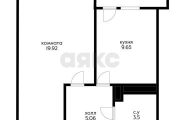 Фото №1: 1-комнатная квартира 38 м², 16/22 эт. - Краснодар, мкр. ЖК Альфа, ул. Уральская, 100/5
