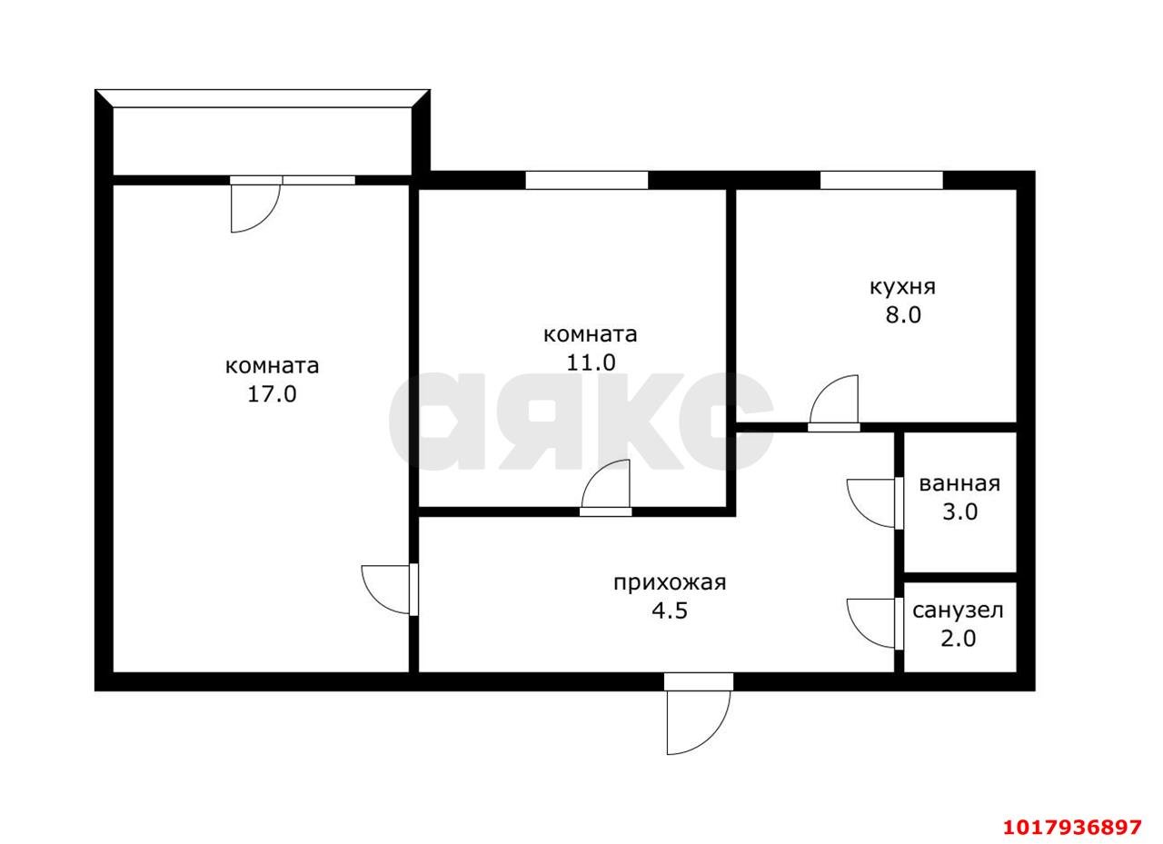 Фото №13: 2-комнатная квартира 50&nbsp;м², 1/9&nbsp;эт. - Краснодар, Карасунский внутригородской округ, мкр. Комсомольский, ул. Уральская, 174