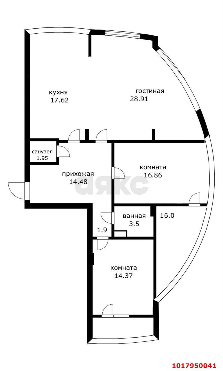 Фото №16: 3-комнатная квартира 118&nbsp;м², 15/16&nbsp;эт. - Краснодар, Карасунский внутригородской округ, Комсомольский, мкр. ЖК Форт Карасун, ул. Сормовская, 204/5