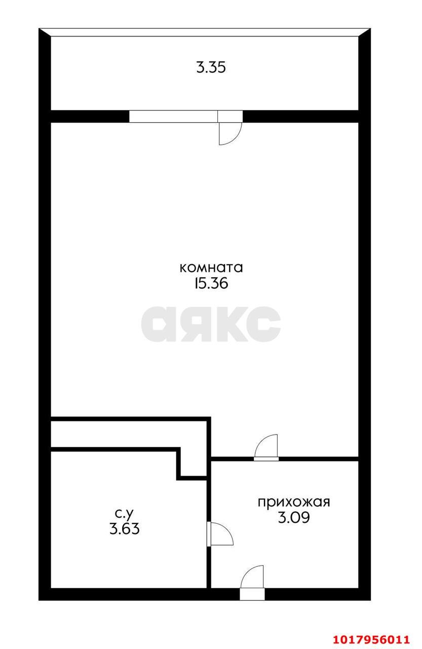 Фото №15: Студия 25&nbsp;м², 6/9&nbsp;эт. - Краснодар, Прикубанский внутригородской округ, мкр. жилой комплекс Облака, ул. имени Генерала Корнилова, 9к2