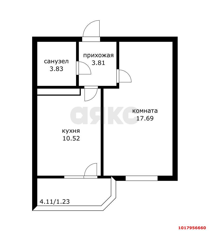 Фото №10: 1-комнатная квартира 37&nbsp;м², 2/16&nbsp;эт. - Краснодар, Прикубанский внутригородской округ, Восточный, мкр. жилой комплекс Квартал № 6, ул. имени 75-летия Победы, 26/1к2