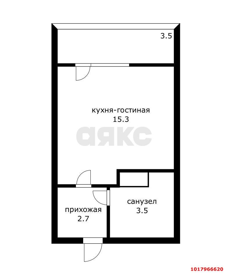 Фото №14: Студия 24&nbsp;м², 14/16&nbsp;эт. - Краснодар, Прикубанский внутригородской округ, мкр. жилой комплекс Самолёт, ул. Западный Обход, 39/2