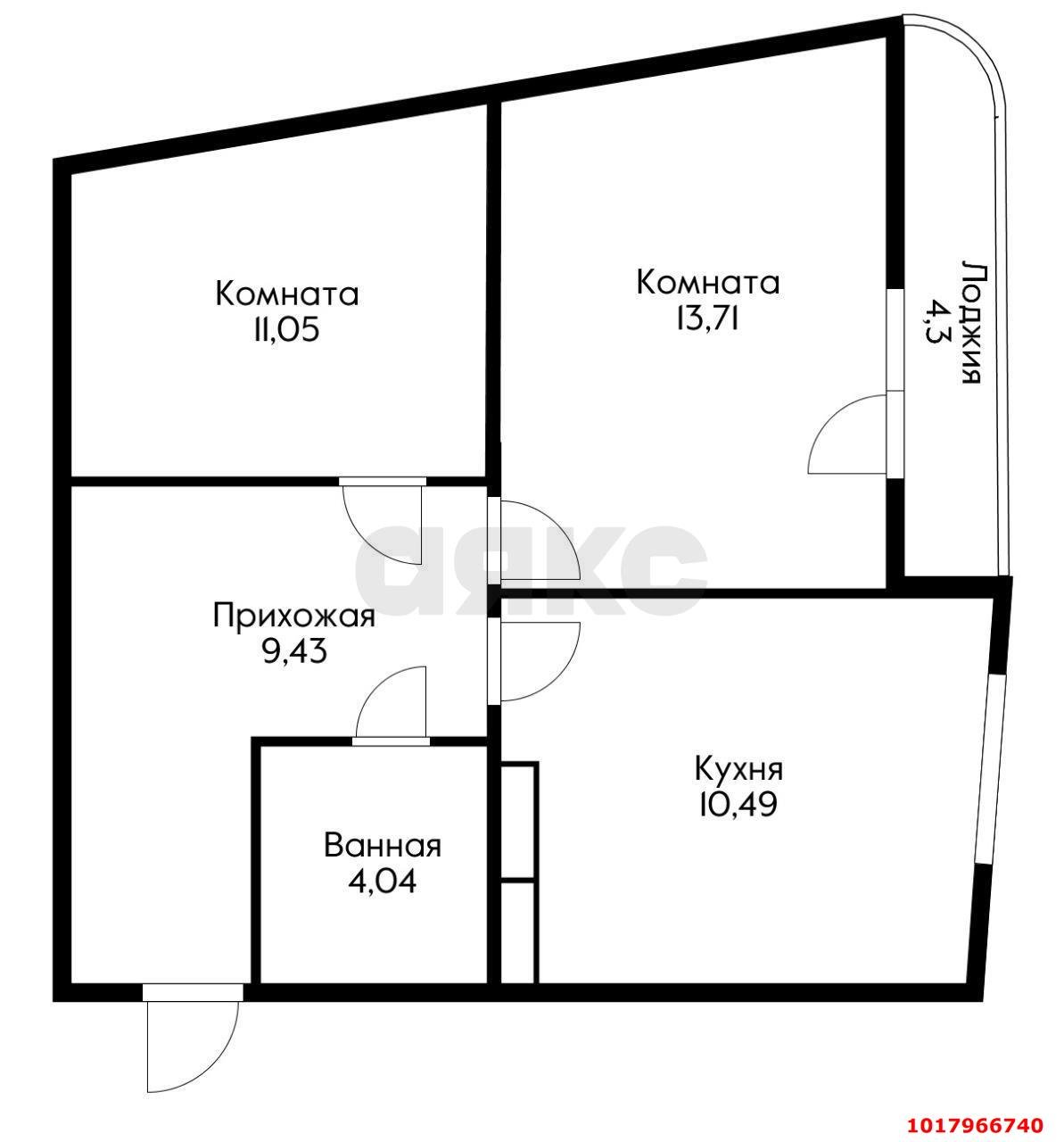 Фото №12: 2-комнатная квартира 51&nbsp;м², 14/24&nbsp;эт. - Берёзовый, Прикубанский внутригородской округ, Витаминкомбинат, мкр. жилой комплекс Огурцы, ул. Целиноградская, 2И